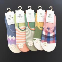 正版鹿人袜子 春夏款女士萌卡通隐形袜 船袜短袜 L6030（1双）