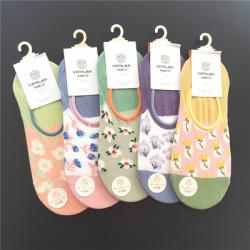 正版鹿人袜子 春夏款女士萌卡通隐形袜 船袜短袜 L6030（1双）