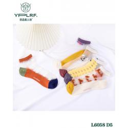 正版鹿人袜子 春夏款女士水晶船袜中腰 透气短袜 L6058（1双）