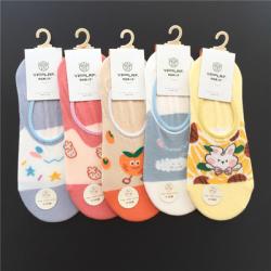 正版鹿人袜子 春夏款女士萌卡通隐形袜 船袜短袜 L6030（1双）