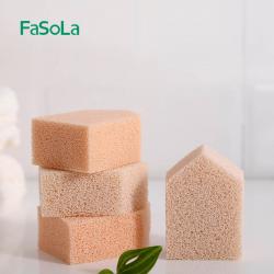 FaSoLa 洁面扑 洗脸海绵擦脸面扑加厚清洁脸部洗脸巾 4枚装