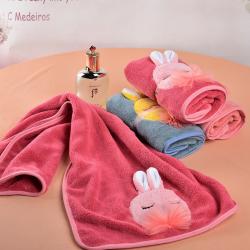 阿里郎 卡通布艺毛巾珊瑚绒可爱柔软吸水毛巾擦脸毛巾35*75cm