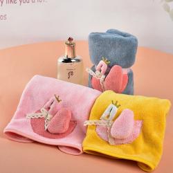 阿里郎 卡通布艺毛巾珊瑚绒可爱柔软吸水毛巾擦脸毛巾35*75cm