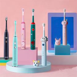 杯具熊儿童电动牙刷3-12岁以上 充电式自动声波软毛成人电动牙刷