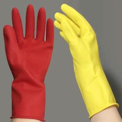 韩国进口家务清洁橡胶手套 防水短款胶皮手套 洗碗洗衣服 10双装