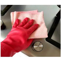 韩国进口家务清洁橡胶手套 防水短款胶皮手套 洗碗洗衣服 10双装