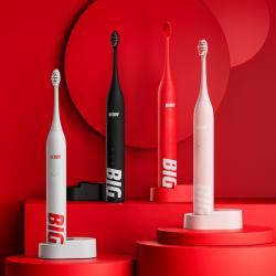 杯具熊儿童电动牙刷3-12岁以上 充电式自动声波软毛成人电动牙刷