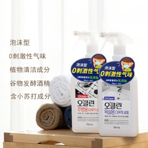 《贸》韩国无瑾花/芜琼花浴室厨房清洁剂 泡沫型分解油渍污渍 750ml