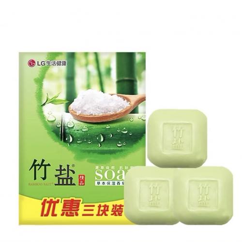 LG竹盐香皂110g*3块装 草本矿物清洁护肤洁面洗脸皂