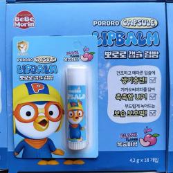 《贸》韩国啵乐乐儿童胶囊润唇膏 儿童护唇补水 4.2g 草莓/桃子