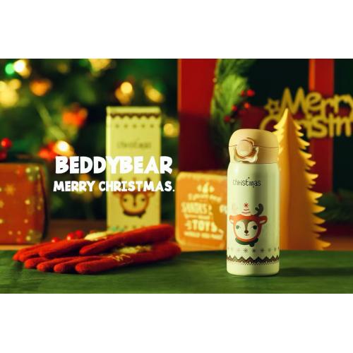 杯具熊保温杯保冷杯圣诞祥鹿款保温350ml