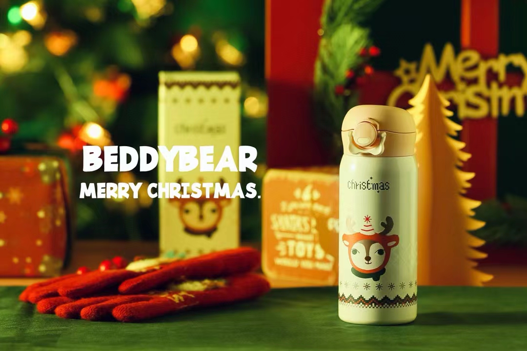 杯具熊保温杯保冷杯圣诞祥鹿款保温350ml
