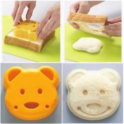 日本进口可爱小熊三明治模具厨房diy口袋三明治制作器便当面包机