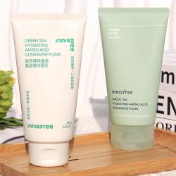 innisfree/悦诗风吟洗面奶水润不紧绷温和清洁保湿控油绿茶洁面乳