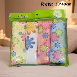 韩式加厚清洁抹布超细纤维百洁布印花4p格子布 玻璃布4P格抹布